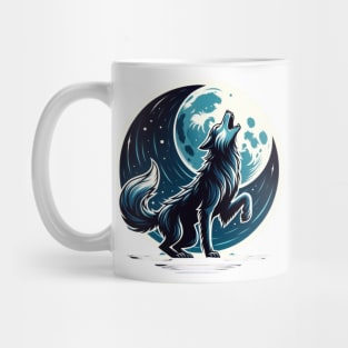 Midnight Howl - Mystique of the Moonlit Wolf Mug